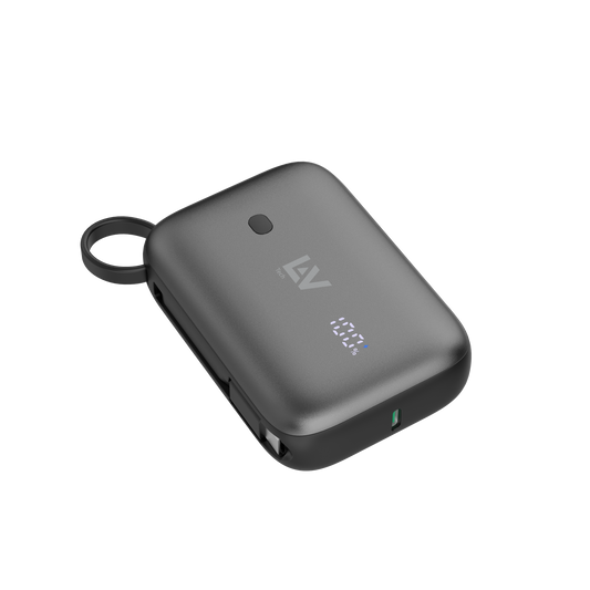 LAV TECH 10,000 MAH PD PIONEER 35W POWER BANK WITH BUILT-IN USB-C CABLE